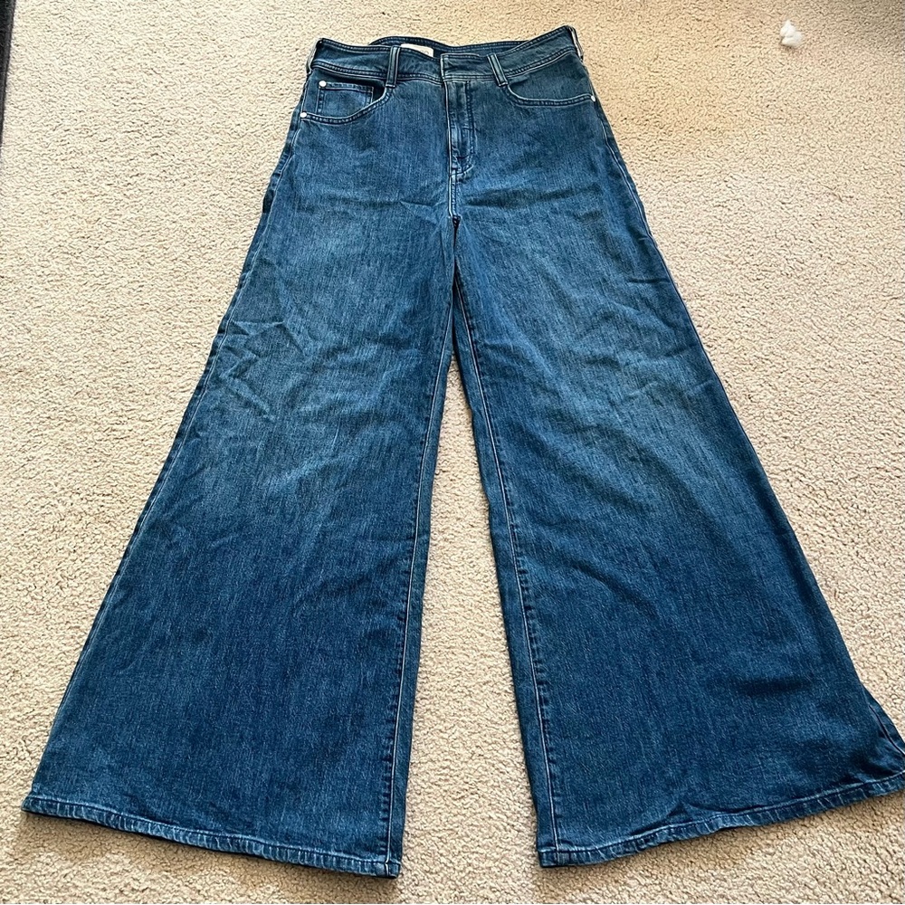 Pilcro Wide-Leg Blue Trouser Jeans